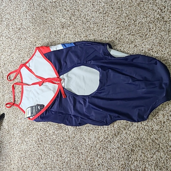 Speedo Navy and Red UPF 50+ Swimwear - Picture 7 of 8